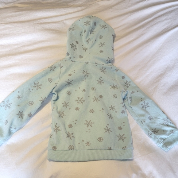 Blue ice princess fleece hoodie with tiara and sparkle snowflakes - Carter's - Picture 2 of 5